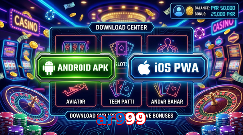 Main screen of Ar999 download page for PK players